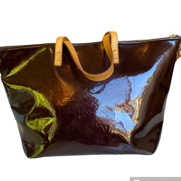 Louis Vuitton GM Bellevue Vernis Amarante Bag zippered tote handbag - Picture 3 of 13